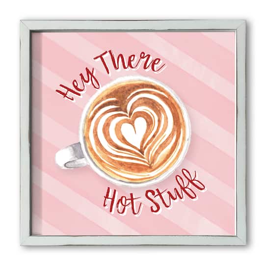 Hey There Hot Stuff White Framed Print